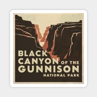 Vintage Black Canyon National Park Magnet