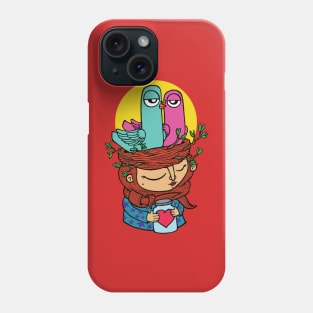 The Love Pigeons: A Whimsical Tale of Tender Moments Phone Case