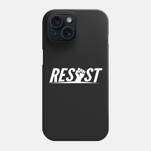 Resist (with raised fist) Phone Case by Elvdant