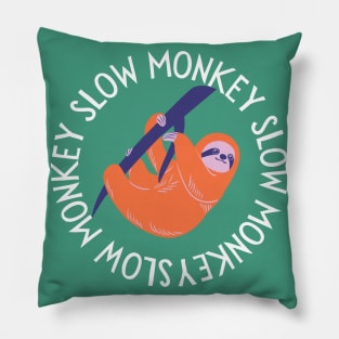 Slightly Wrong Sloth Monkey Pillow