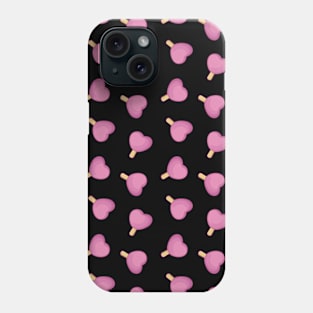 Heart Shaped Pink Ice Cream Stick Pattern Phone Case