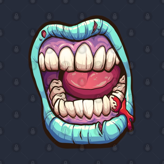 Zombie mouth by memoangeles