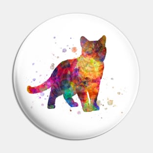 American shorthair in watercolor Pin