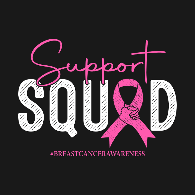 Breast Cancer Support Squad Pink Ribbon by apesarreunited122