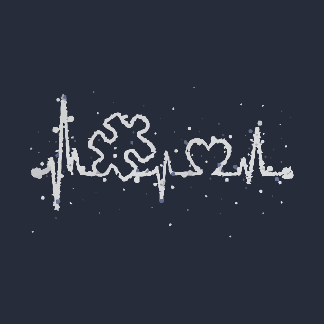 Autism Awareness snow heartbeat by francotankk