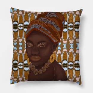 Ethnic Artistic Abstract Woman Pillow