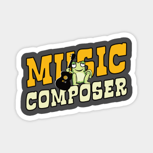 Music Composer funny frog Magnet