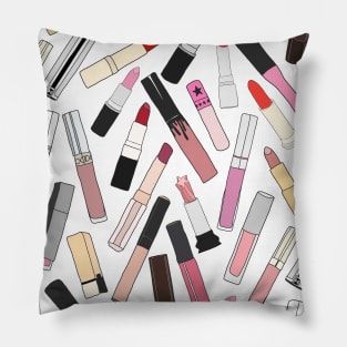Lipsticks Illustration Pillow