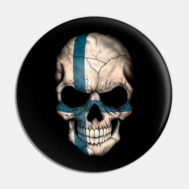 Finnish Flag Skull Pin by jeffbartels