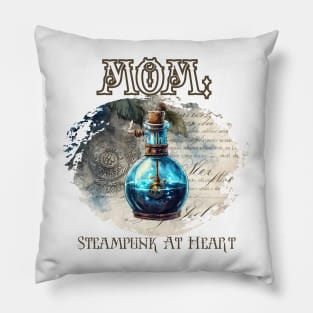 Mom: Steampunk At Heart Vintage Bottle Pillow