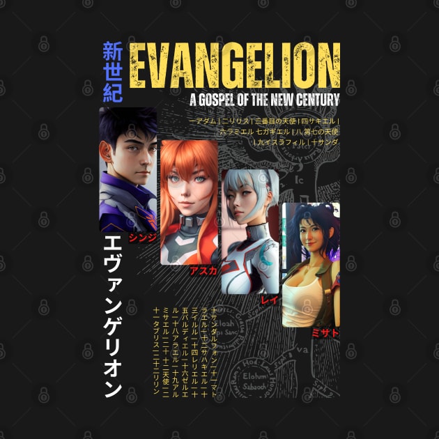 Evangelion Angels by AI-datamancer