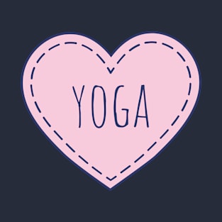 Love Yoga Pink heart Namaste in my heart T-Shirt