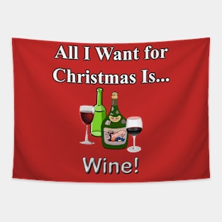 Christmas Wine Tapestry