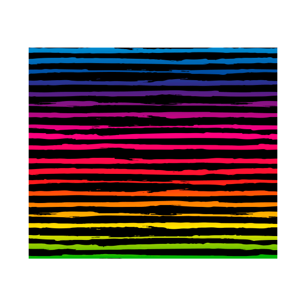 Striped Pattern Rainbow by timegraf