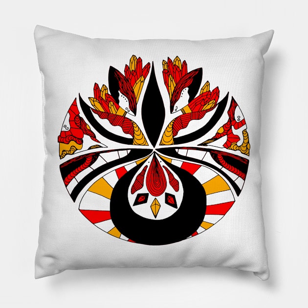 Orad Abstract Motif Pillow by kenallouis