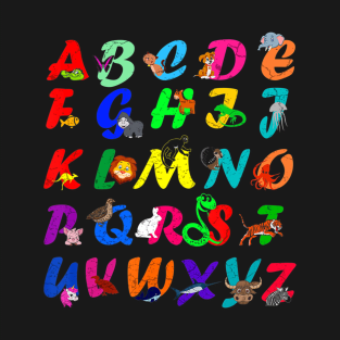 Alphabet Animal ABCs Learning Kindergarten School Teacher T-Shirt