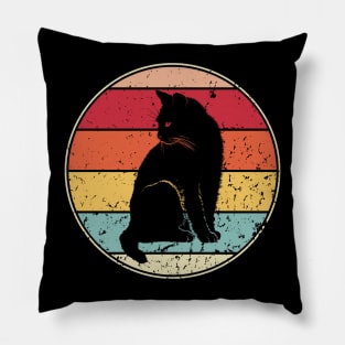 Vintage Retro Cat Mom Cat Owner Pillow