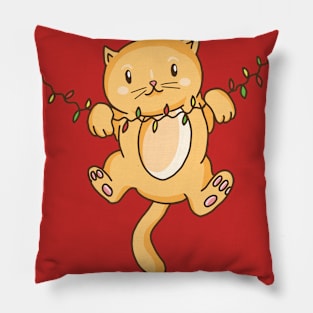 Kitty Christmas Pillow