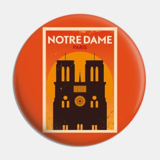 Notre Dame Paris Poster Design Pin