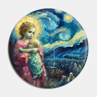 Jesus baby in starry night Pin