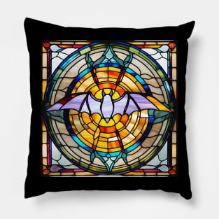 Purple Bat Stained Glass Pillow