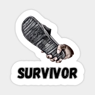 Slipper, Sandal beats Survivor Magnet