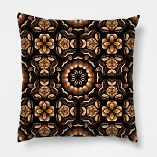 Brown Roasted Coffee Beans Pattern 4 Pillow