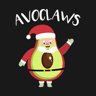 Avoclaws Funny Avocado Santa Claus Keto Vegan T-Shirt