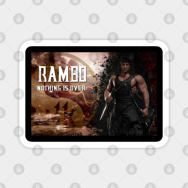 Rambo from Mortal Kombat 11 Art Print - 77211308 Magnet by Semenov