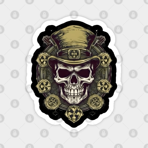 St. Patricks day themed cool skull Magnet by The-Dark-King