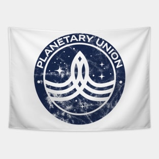 Planetary Union Worn Tapestry