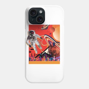 Floating Retro Astronaut Phone Case