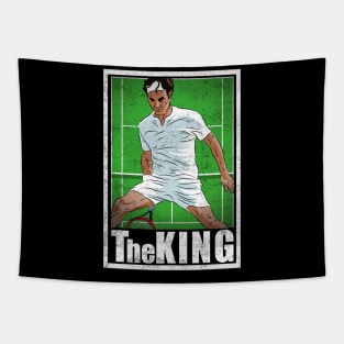 Federer Tennis Player Hero Vintage The King Tapestry