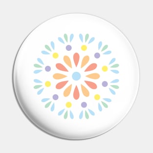 Pastel geometric floral pattern Pin