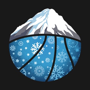 Basketball X-mas Winter Pattern T-Shirt