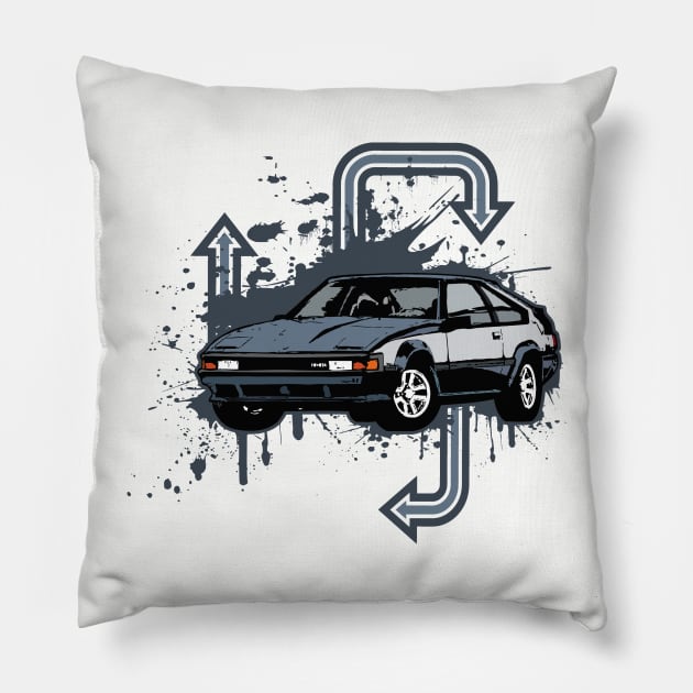 Toyota Supra Grunge Pillow by thesupragoddess