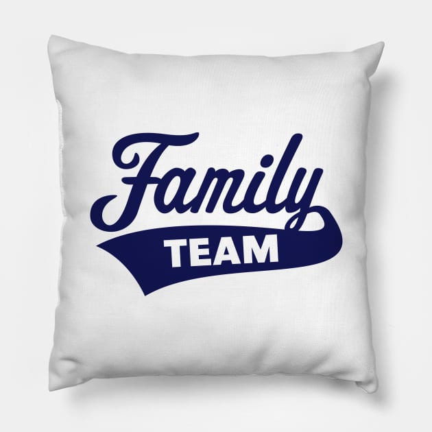 Family Team (Navy) Pillow by MrFaulbaum