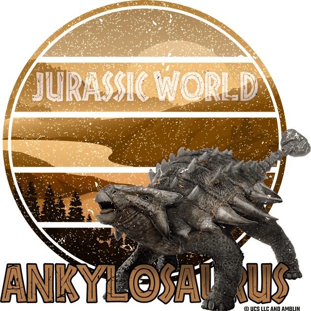 Jurassic Ankylosaurus Dinosaur Distressed Look Kids T-Shirt by Jurassic Merch