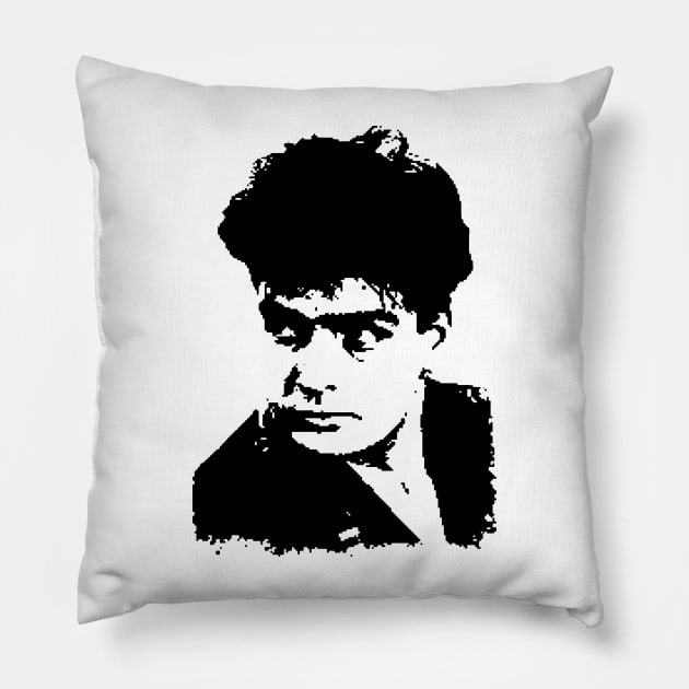 Charlie Sheen Pop Art Portrait Pillow by fancyjan