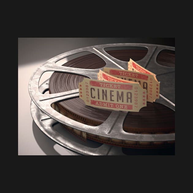 Cinema tickets and movie reel (F010/7798) by SciencePhoto