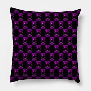 Pink Solar Eclipse Pattern Pillow