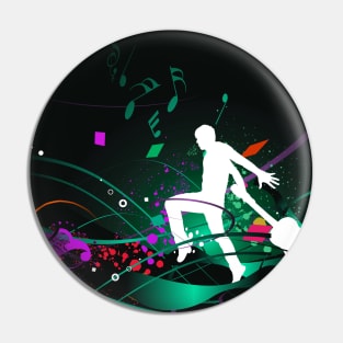 Music Love Digital Art Pin