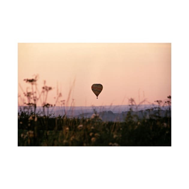 Hot Air Balloon flying during a warm summer evening over Yorkshire by richflintphoto