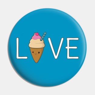 Cute Ice Cream Cone Love T-Shirt Pin