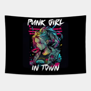 Graffiti Style - Punk Girl In Town 6 Tapestry