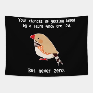 Zebra Finch Never Zero Tapestry