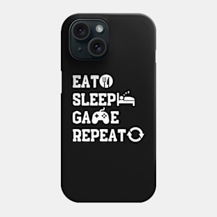 Gamerlife eat sleep game repeat Phone Case
