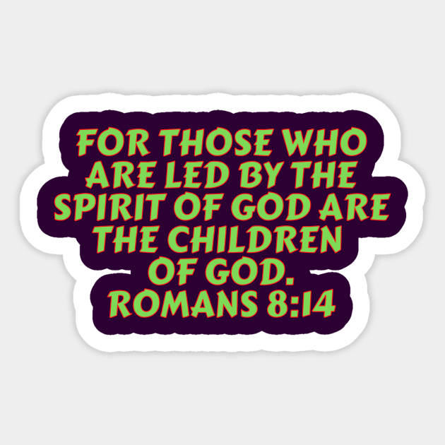 Romans 8:14 Christian Bible Scripture Stickers