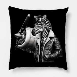 Funny Zebra Pilot Pillow