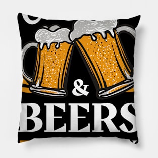 50th Birthday Gift Cheers And Beers Pillow